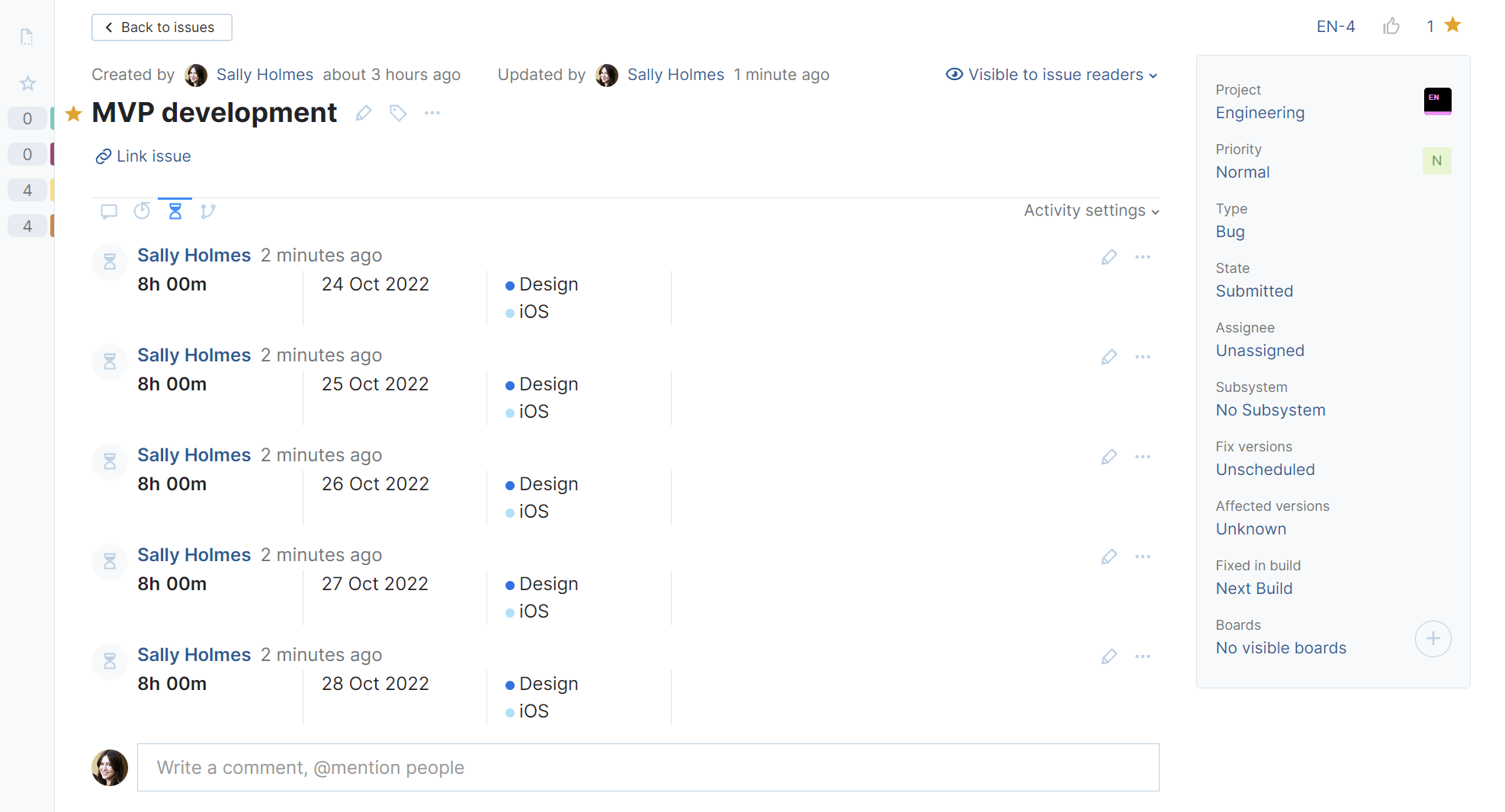 Work items for a date range in YouTrack Lite. Work items for a date range in YouTrack Lite.