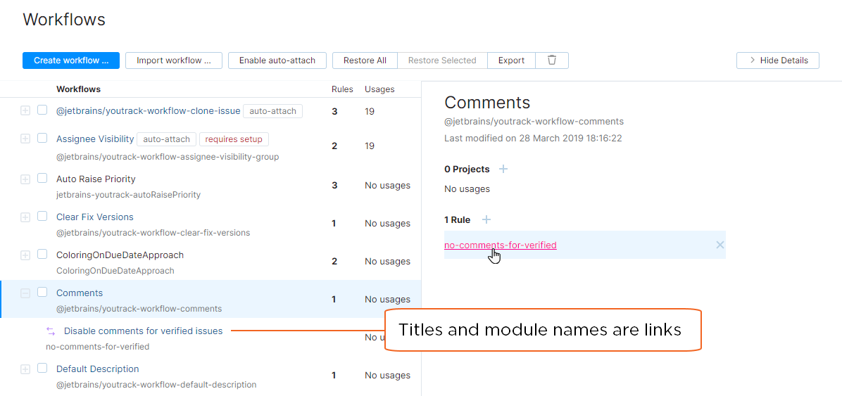 JavaScript workflow in workflow list. JavaScript workflow in workflow list.