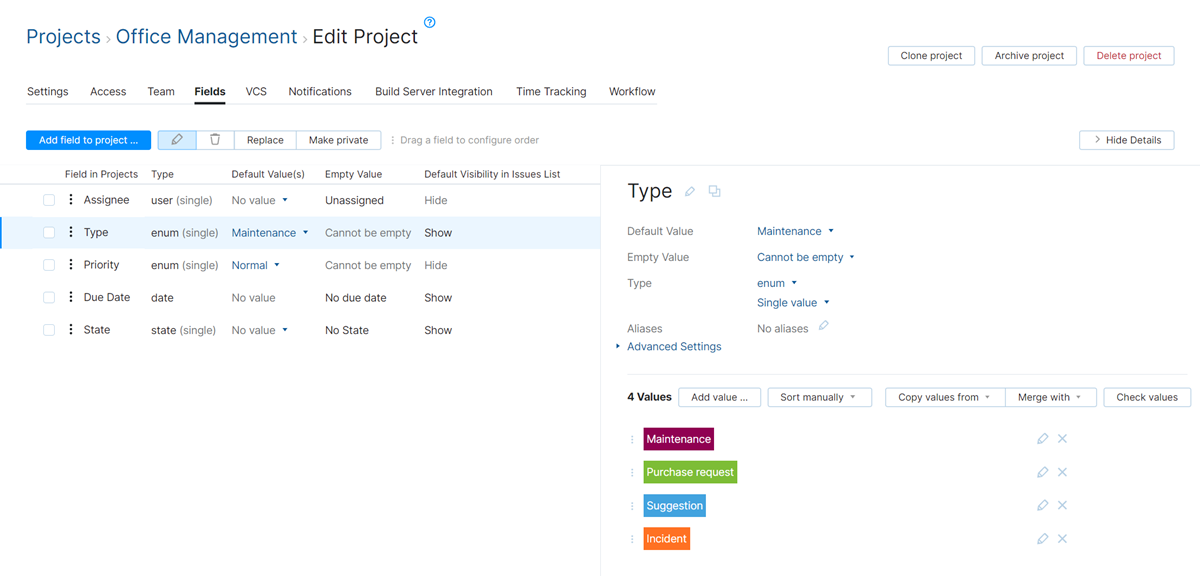deadline field settings deadline field settings