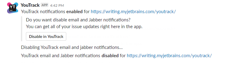 Youtrack app enable notifications Youtrack app enable notifications
