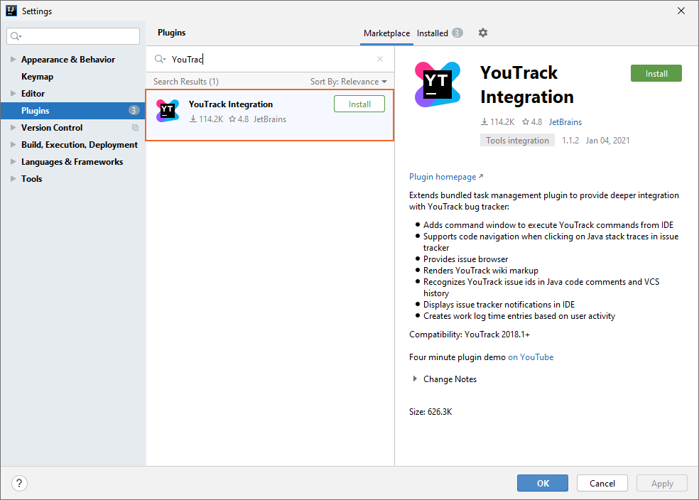 Youtrack integration plugin Youtrack integration plugin