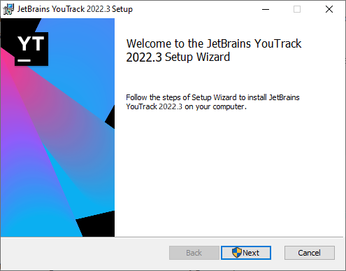 YouTrack setup wizard. YouTrack setup wizard.