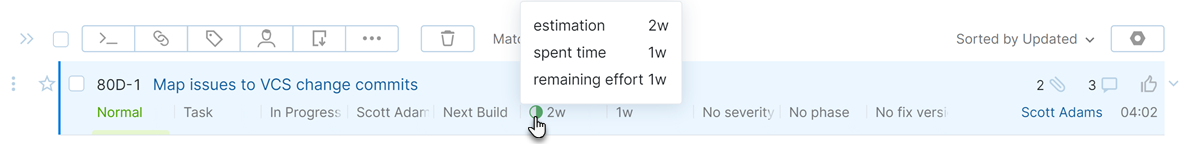 Time tracking indication