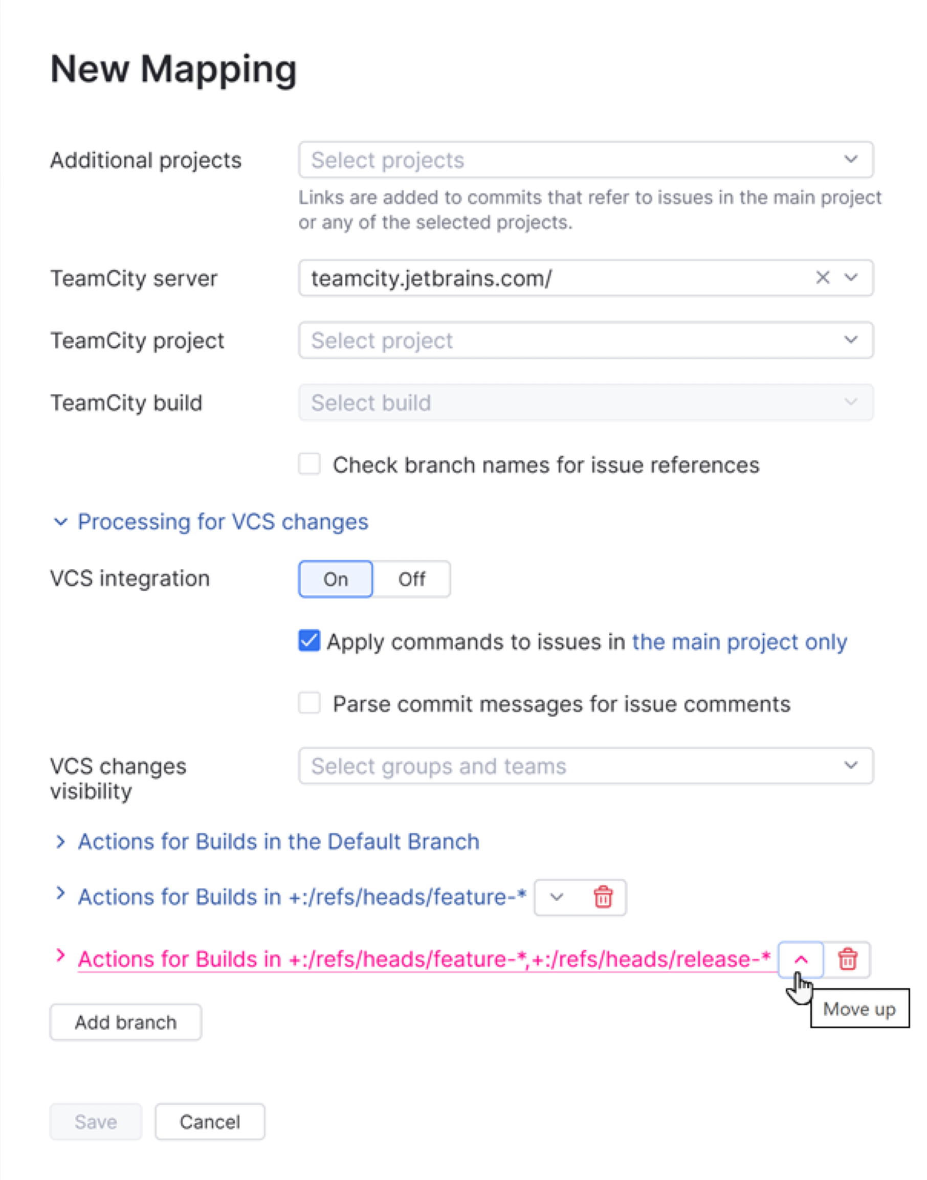 Integrate with TeamCity | YouTrack Cloud Documentation