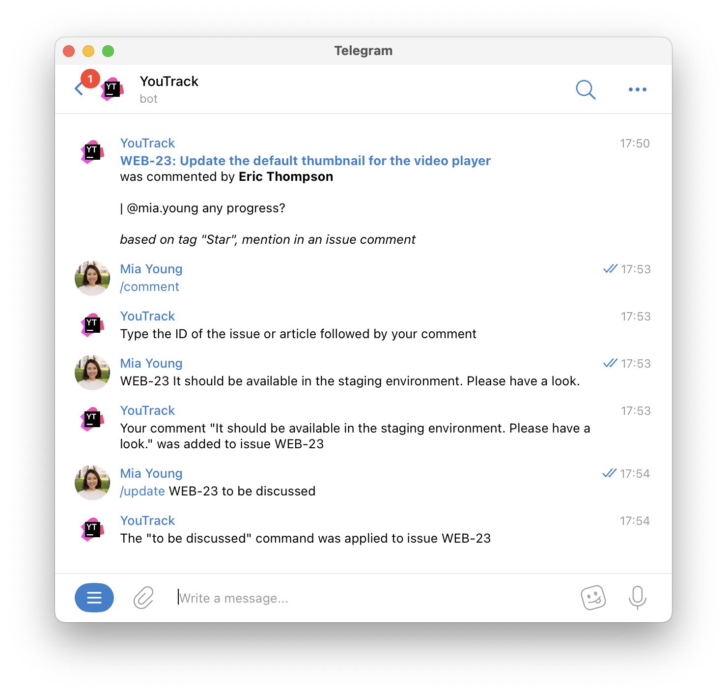 Updating an issue using YouTrack commands. Updating an issue using YouTrack commands.