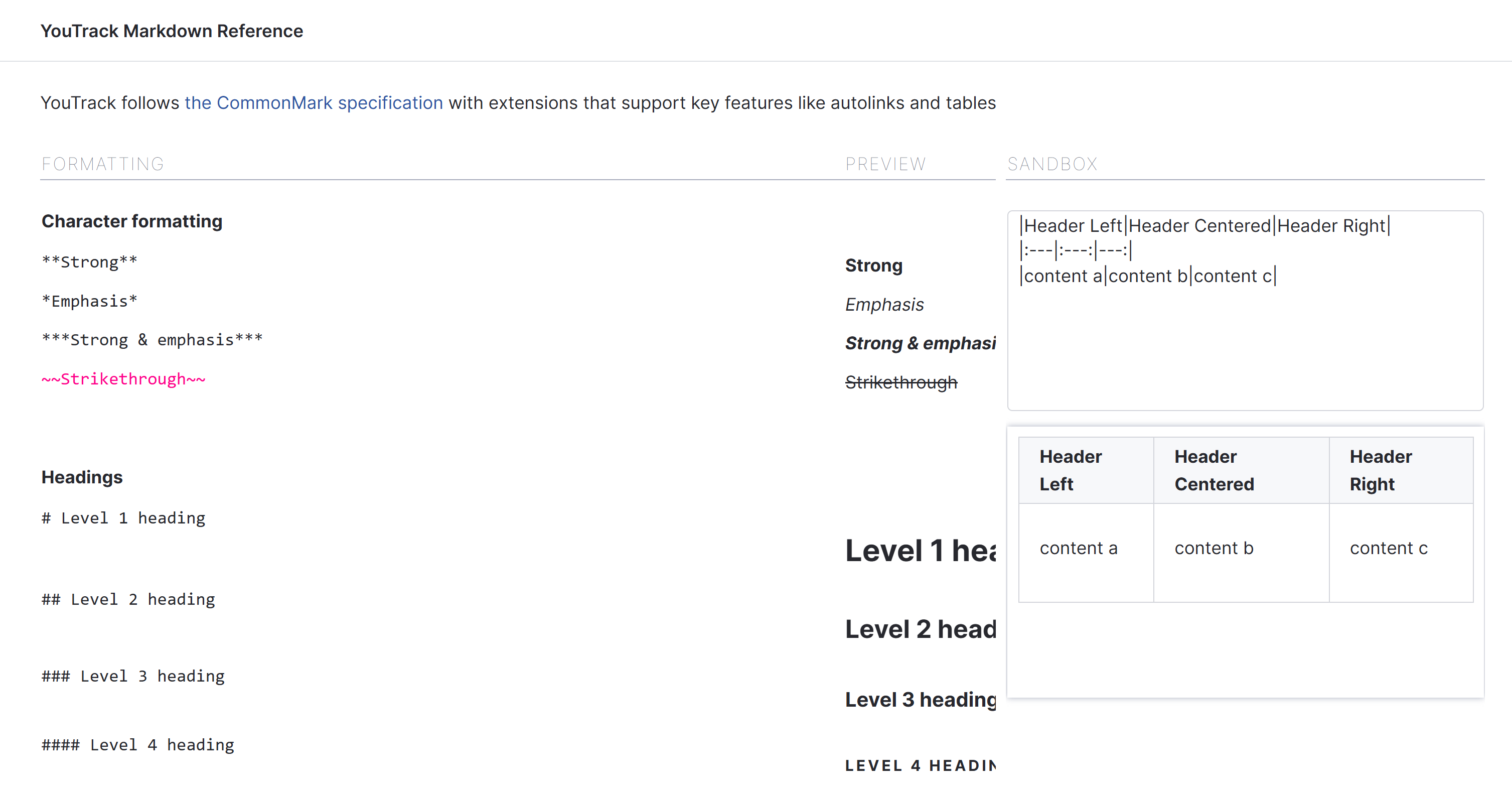 Markdown Syntax | YouTrack Server Documentation