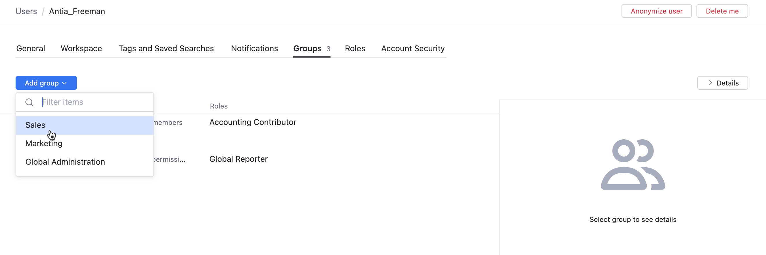 Add user to group Add user to group