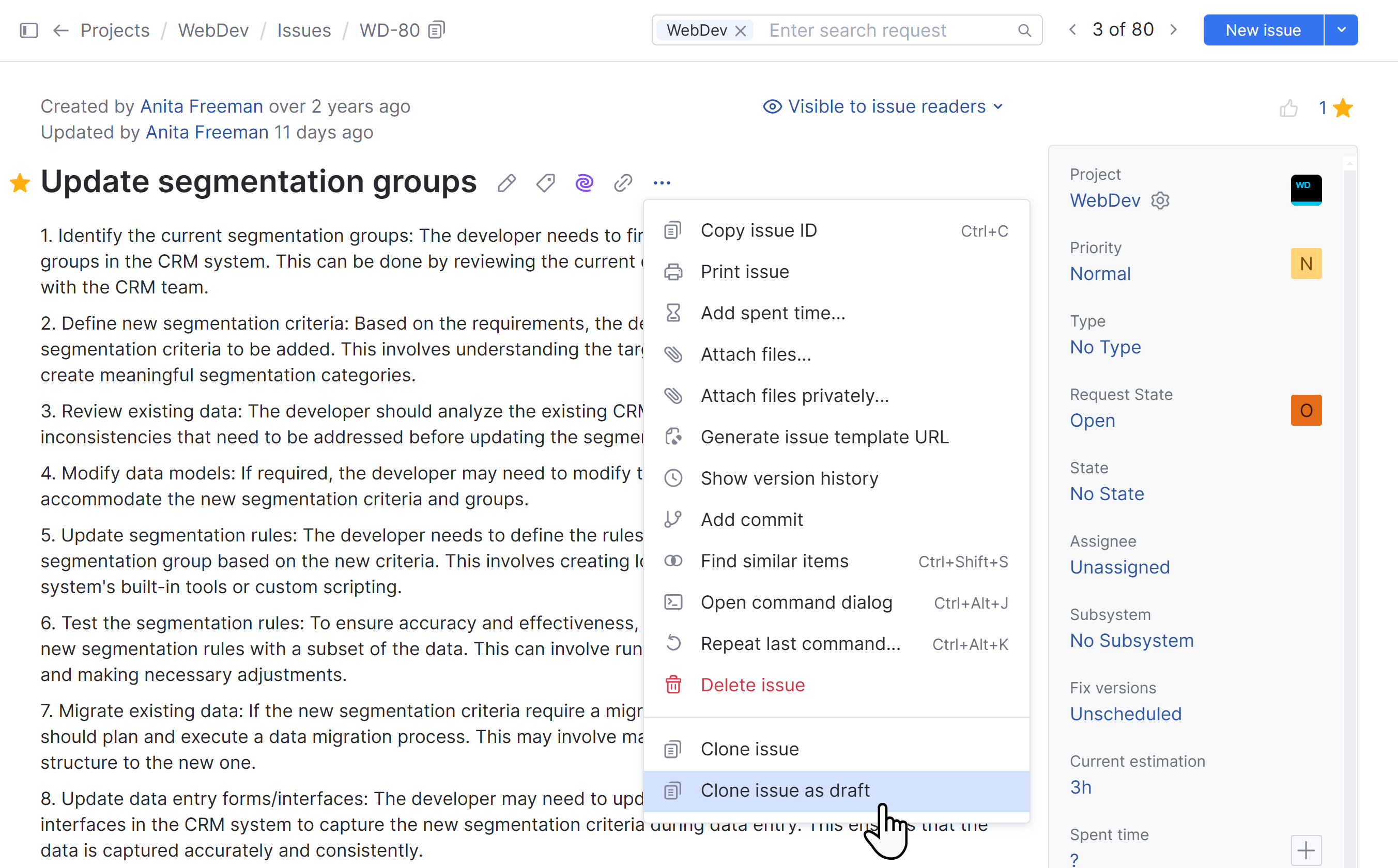 clone issue command window clone issue command window