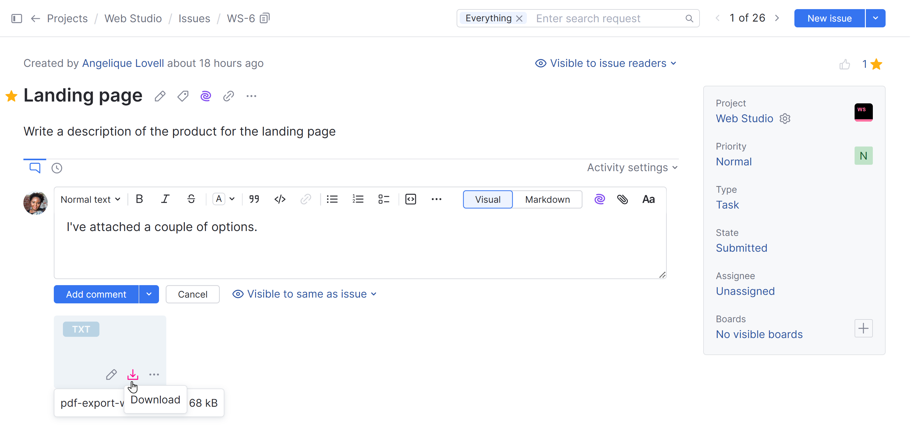 Download an attachment. Download an attachment.