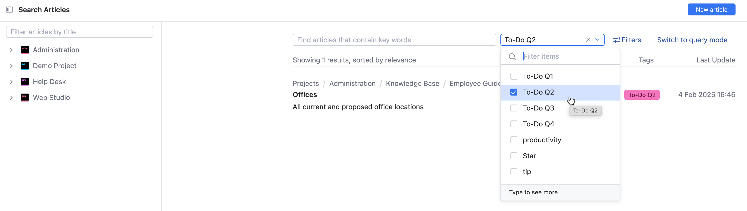 Filtering for articles by tag. Filtering for articles by tag.