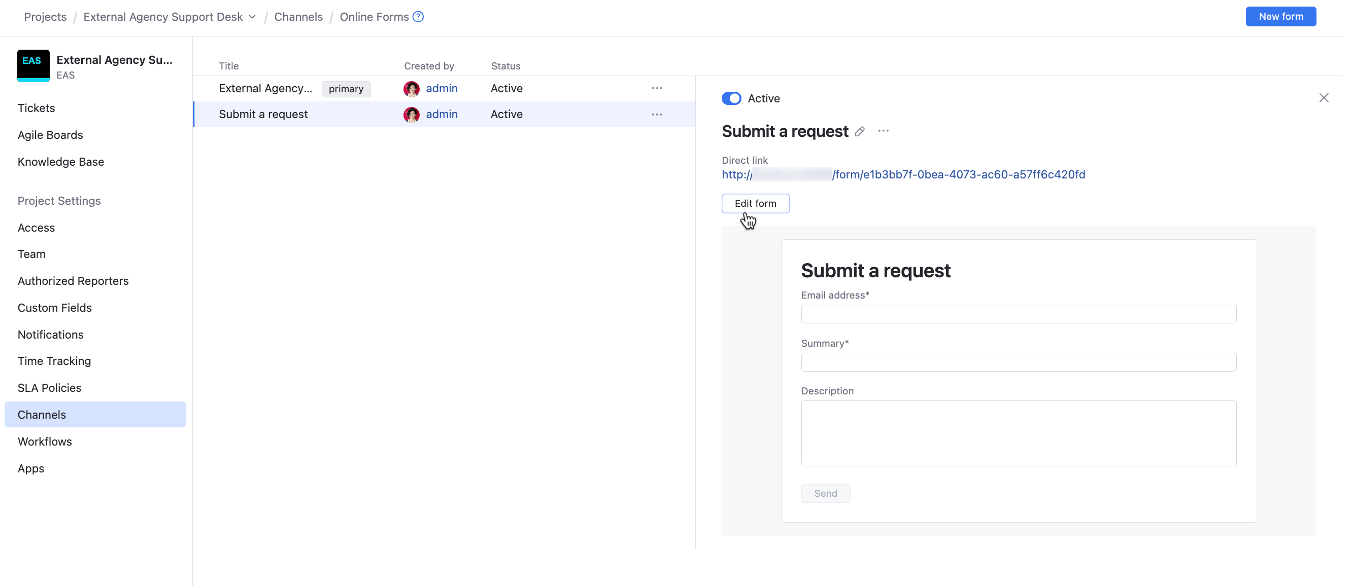 The button for opening a form in edit mode. The button for opening a form in edit mode.