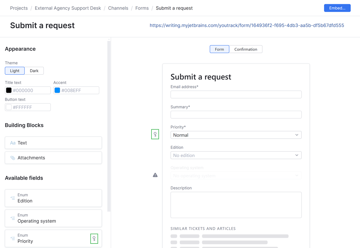 An online form with private fields. An online form with private fields.