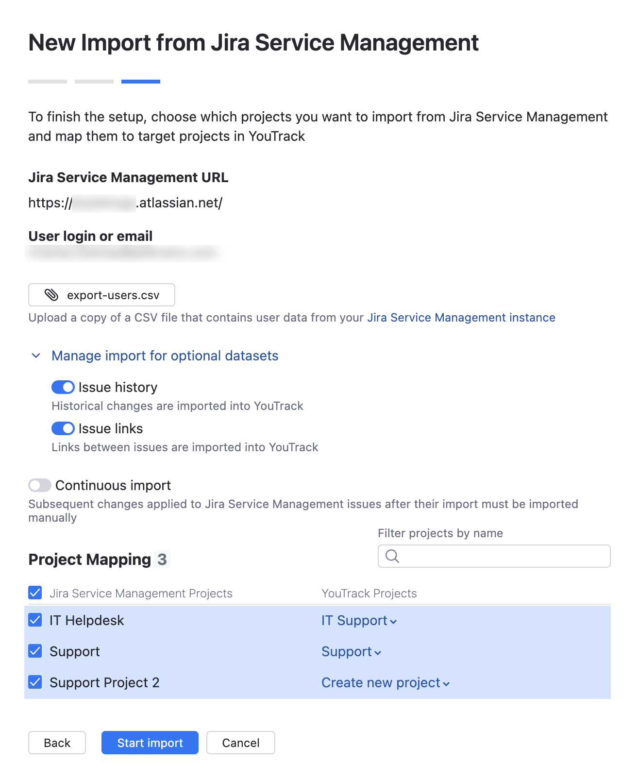 New Import from Jira step two. New Import from Jira step two.