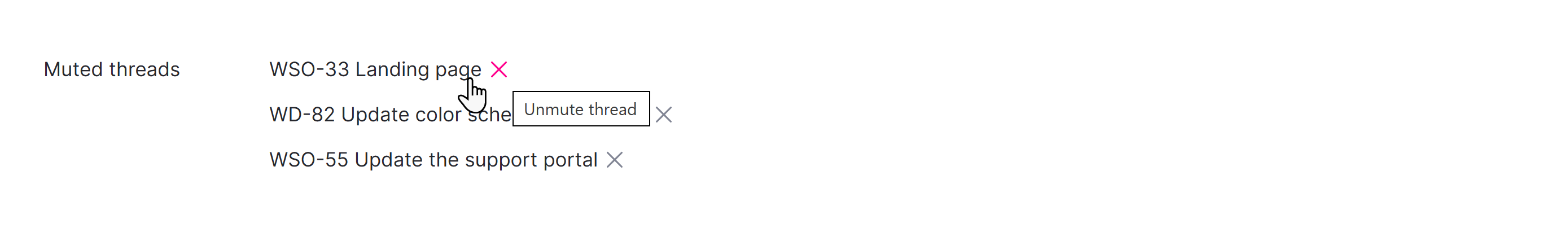 Muted threads Muted threads