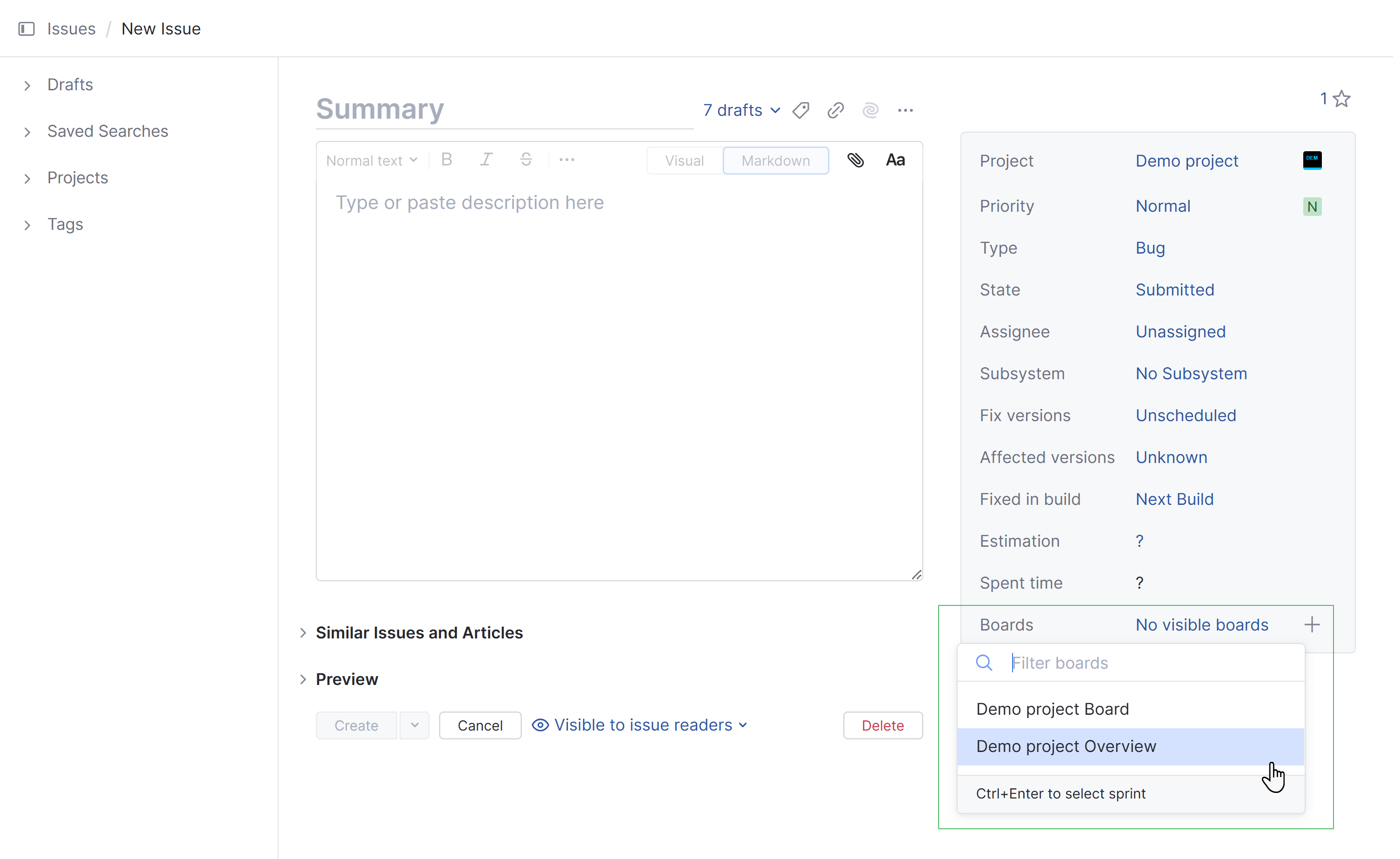 New issue boards New issue boards