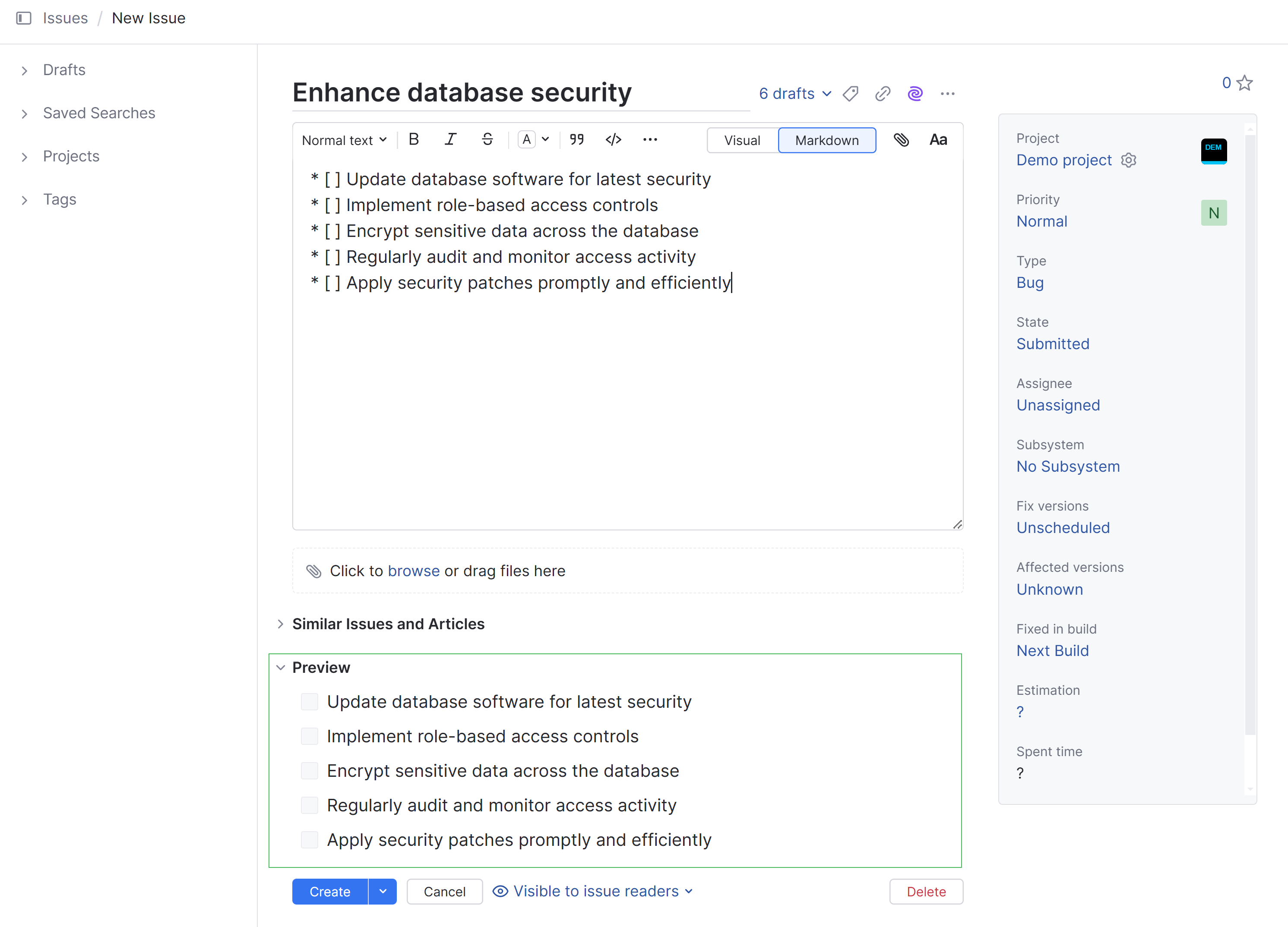 New issue description New issue description