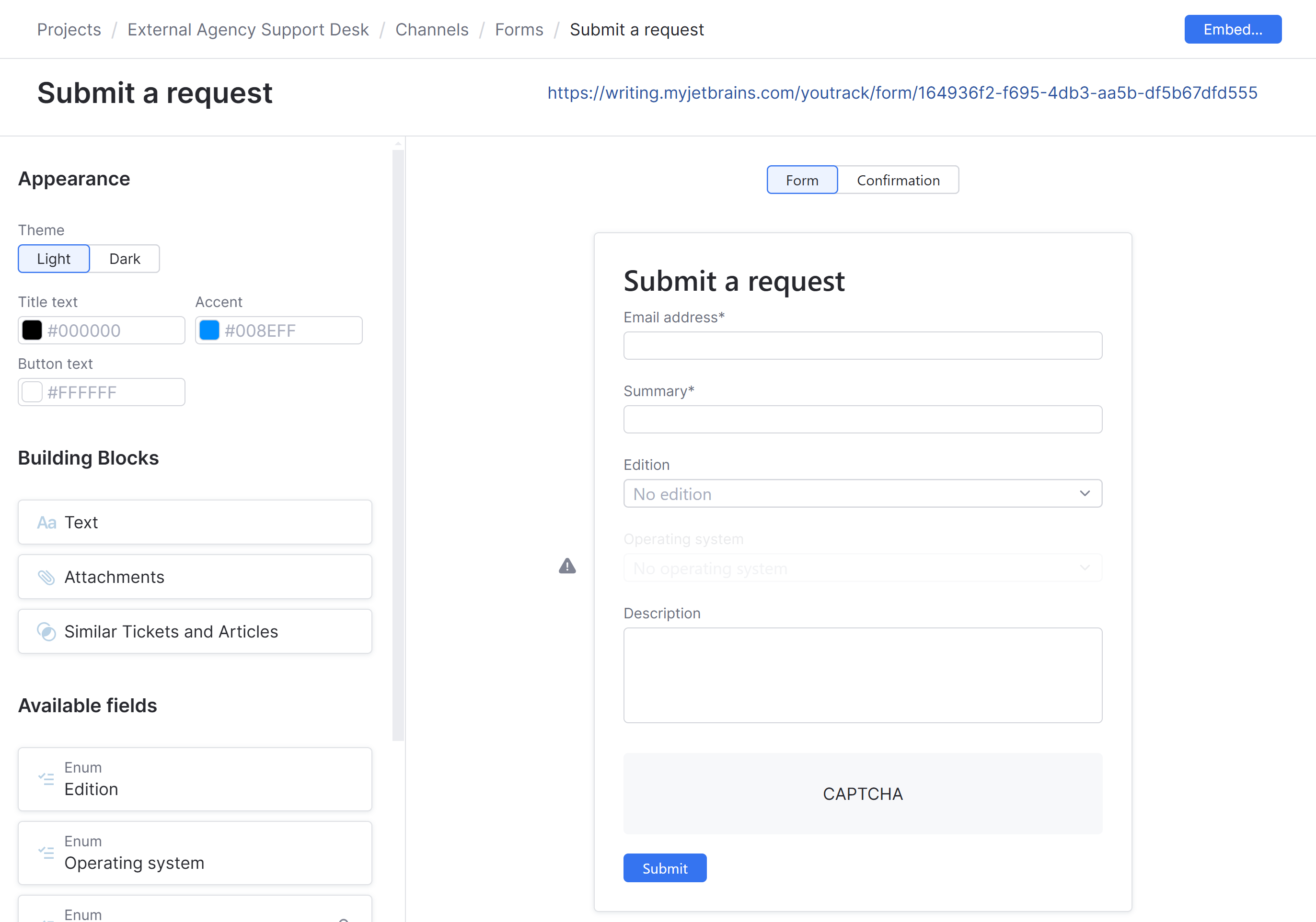An online form with a properly configured conditional field. An online form with a properly configured conditional field.