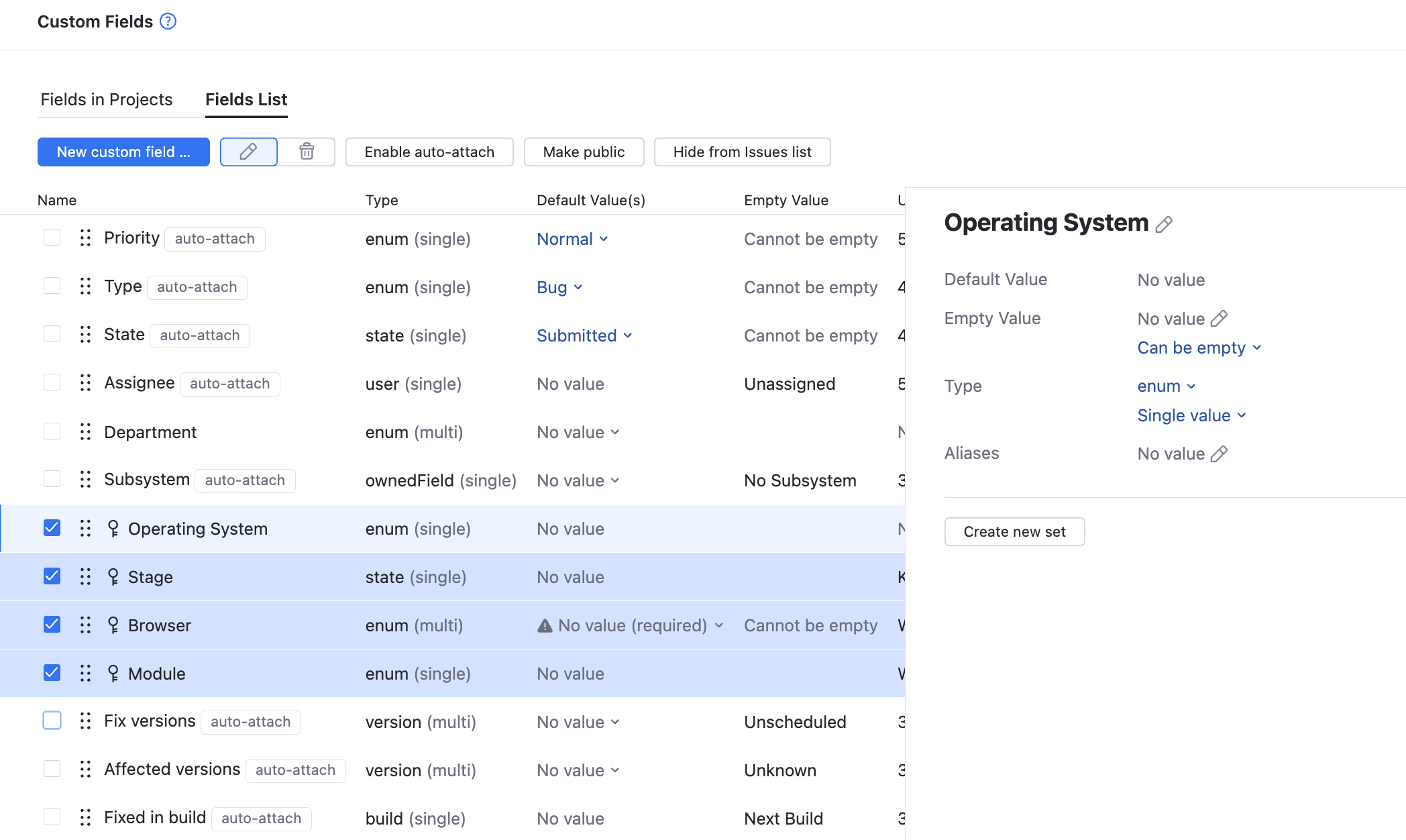 Private fields global Private fields global