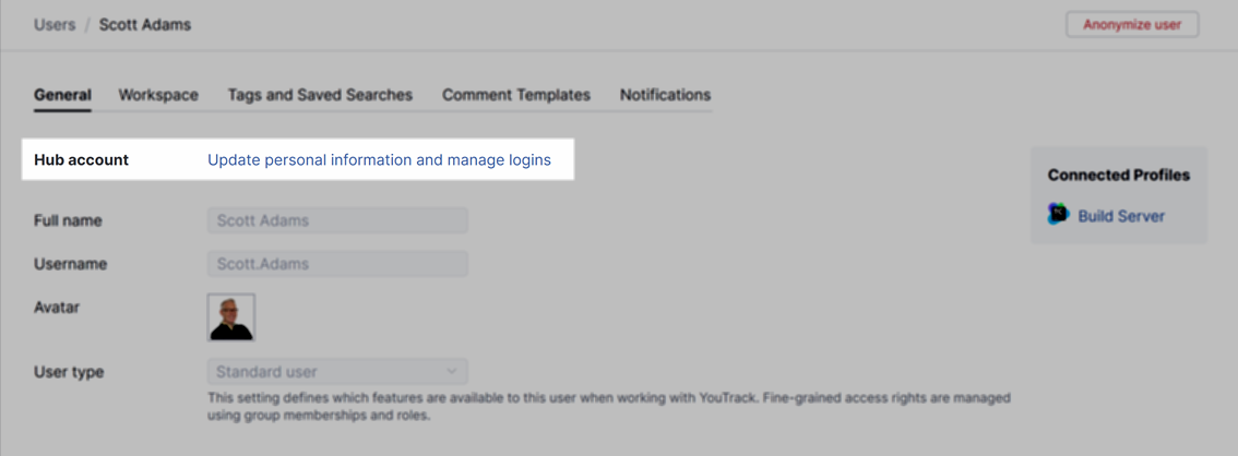 profile Hub account profile Hub account