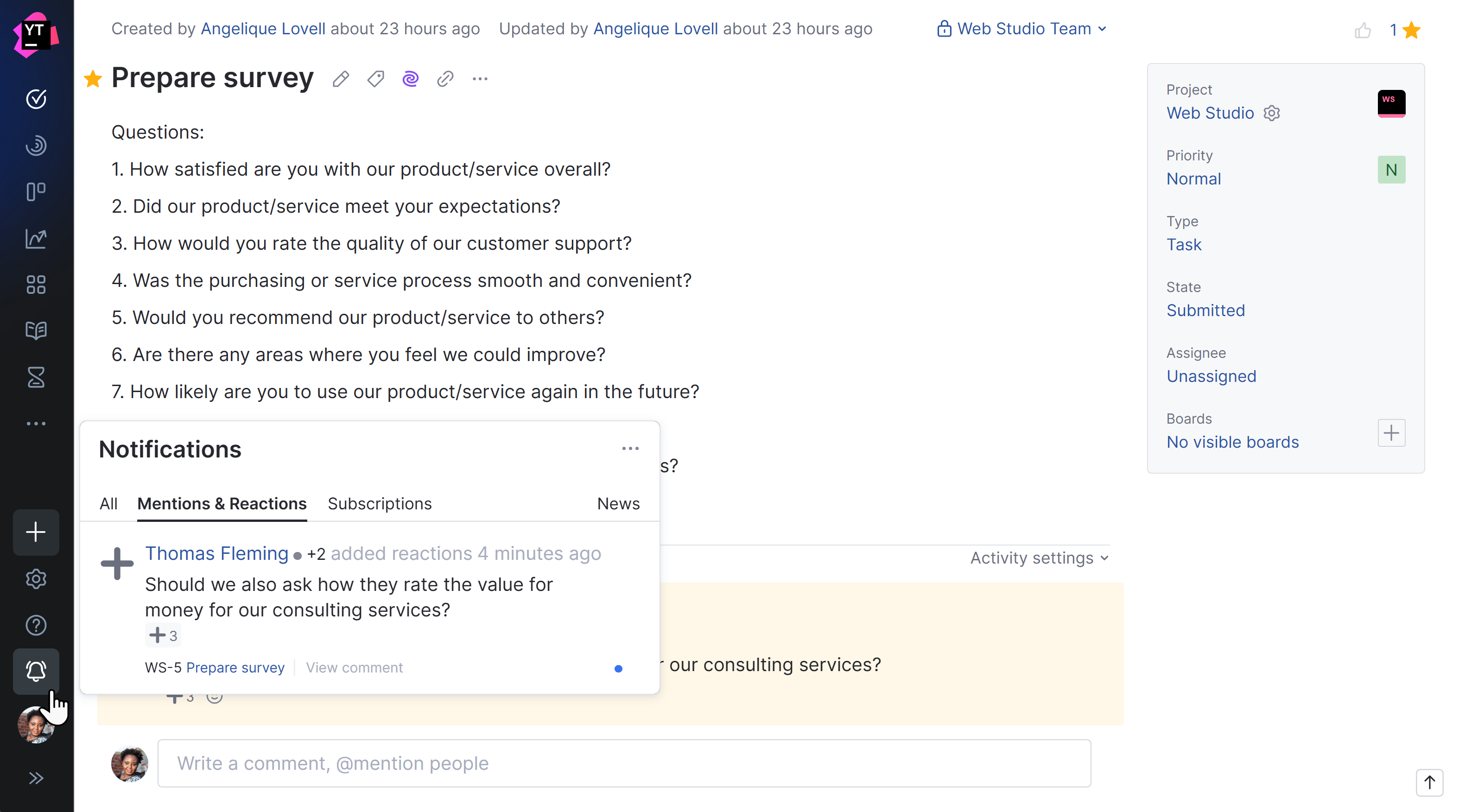 Recent reactions in the notification center. Recent reactions in the notification center.