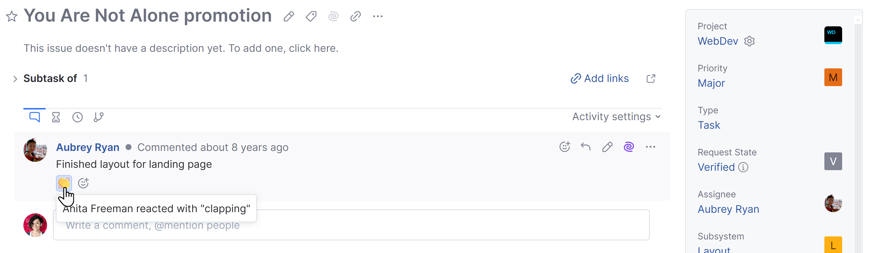 Option to remove an emoji reaction. Option to remove an emoji reaction.