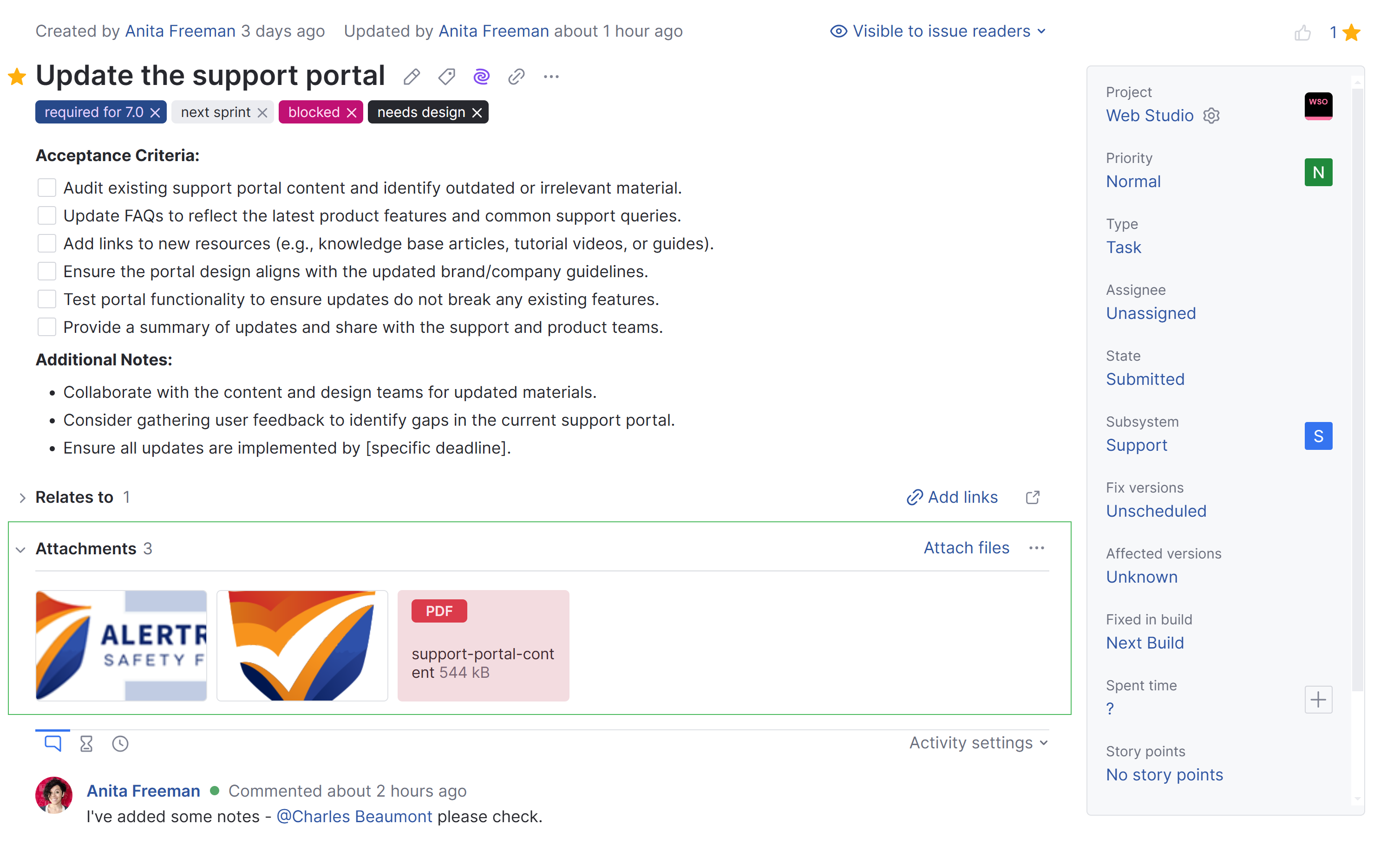 Single issue attachments Single issue attachments