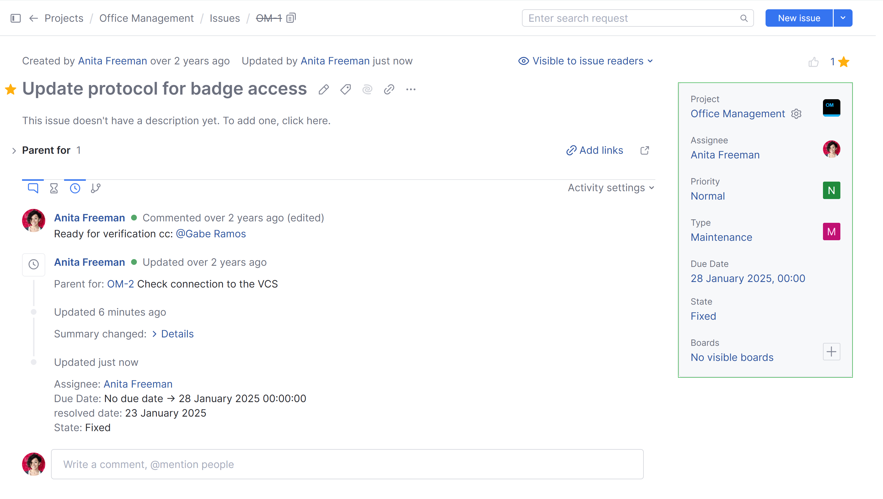 Single issue field panel Single issue field panel