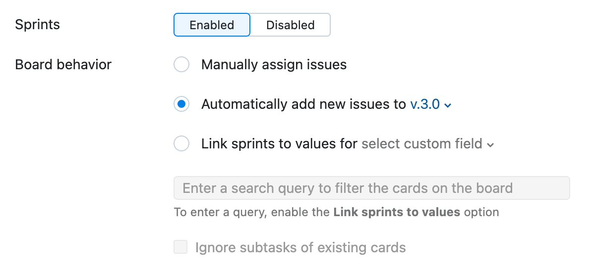 Sprint options Sprint options