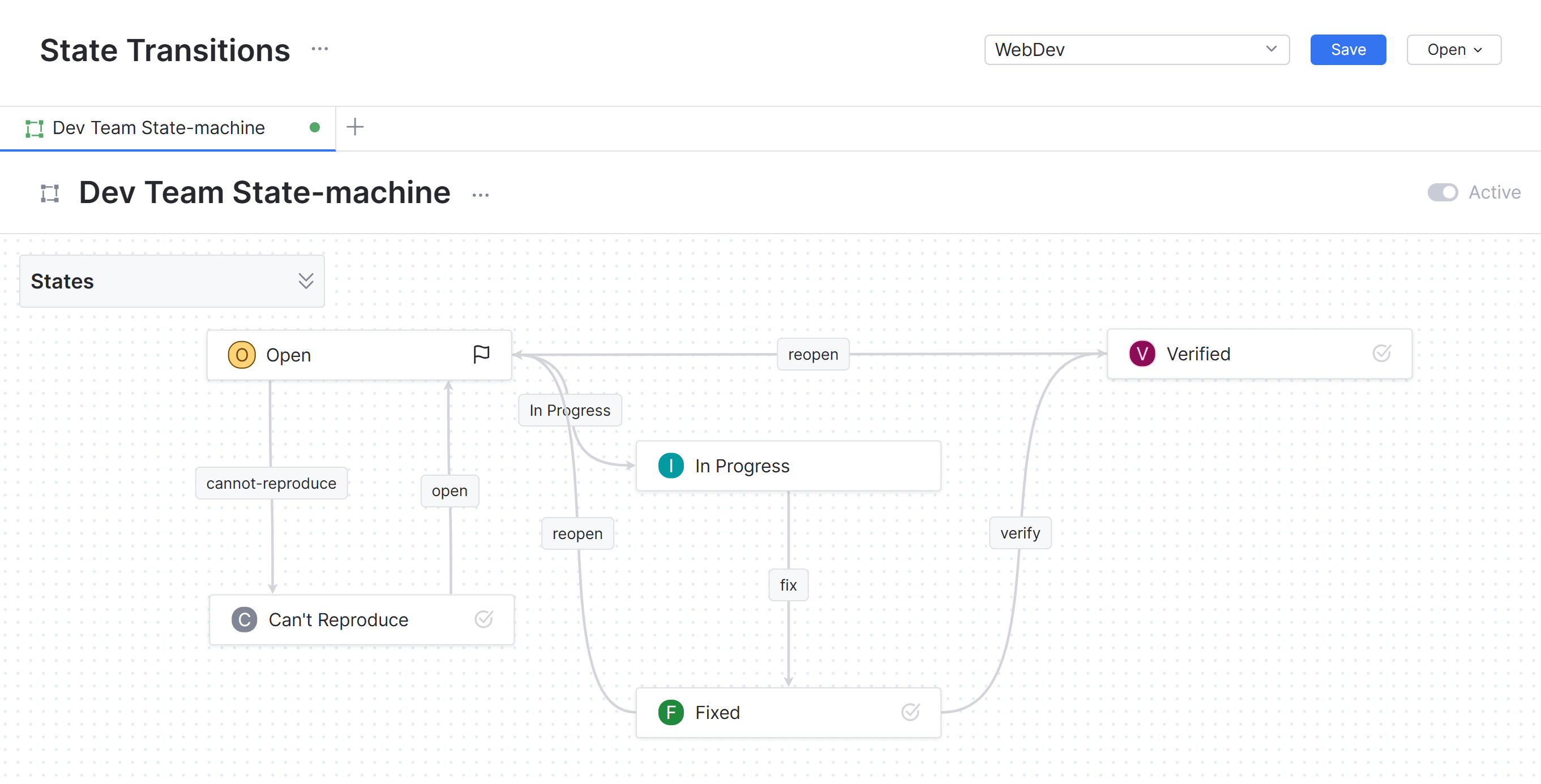 State-machine rule sample State-machine rule sample