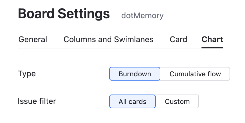 Version based chart settings Version based chart settings