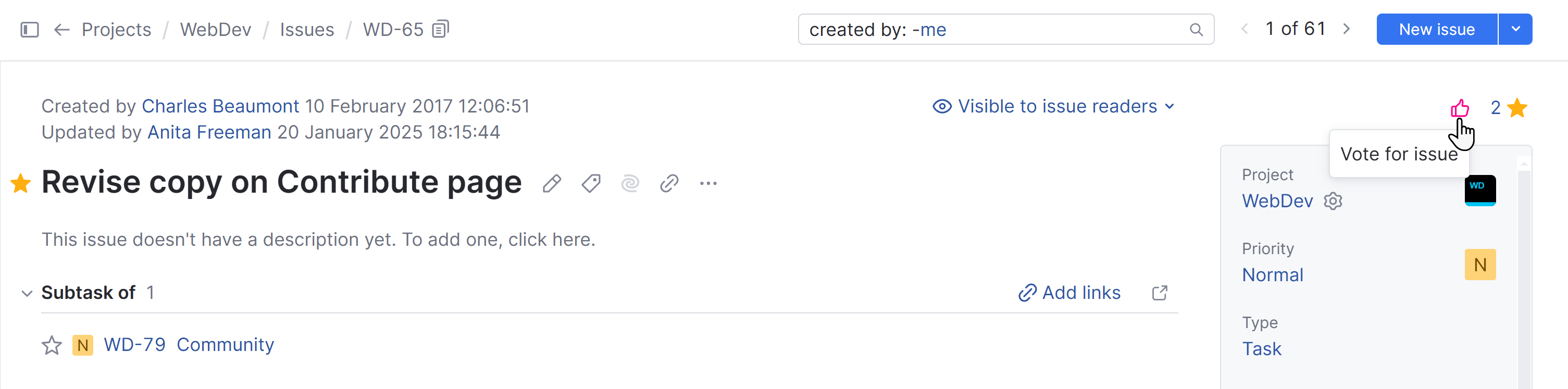 Vote for issue Vote for issue