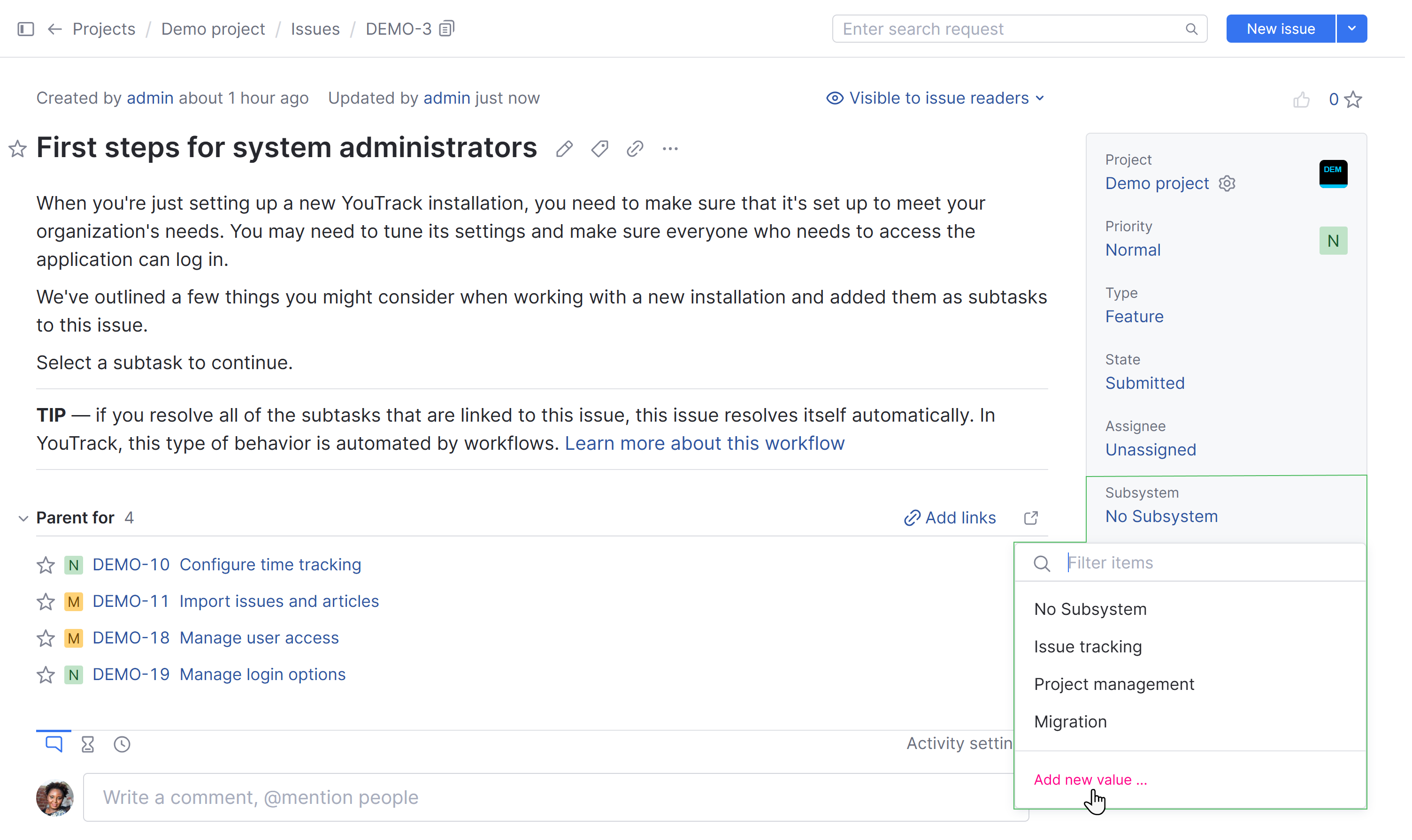 add value to set from issue add value to set from issue