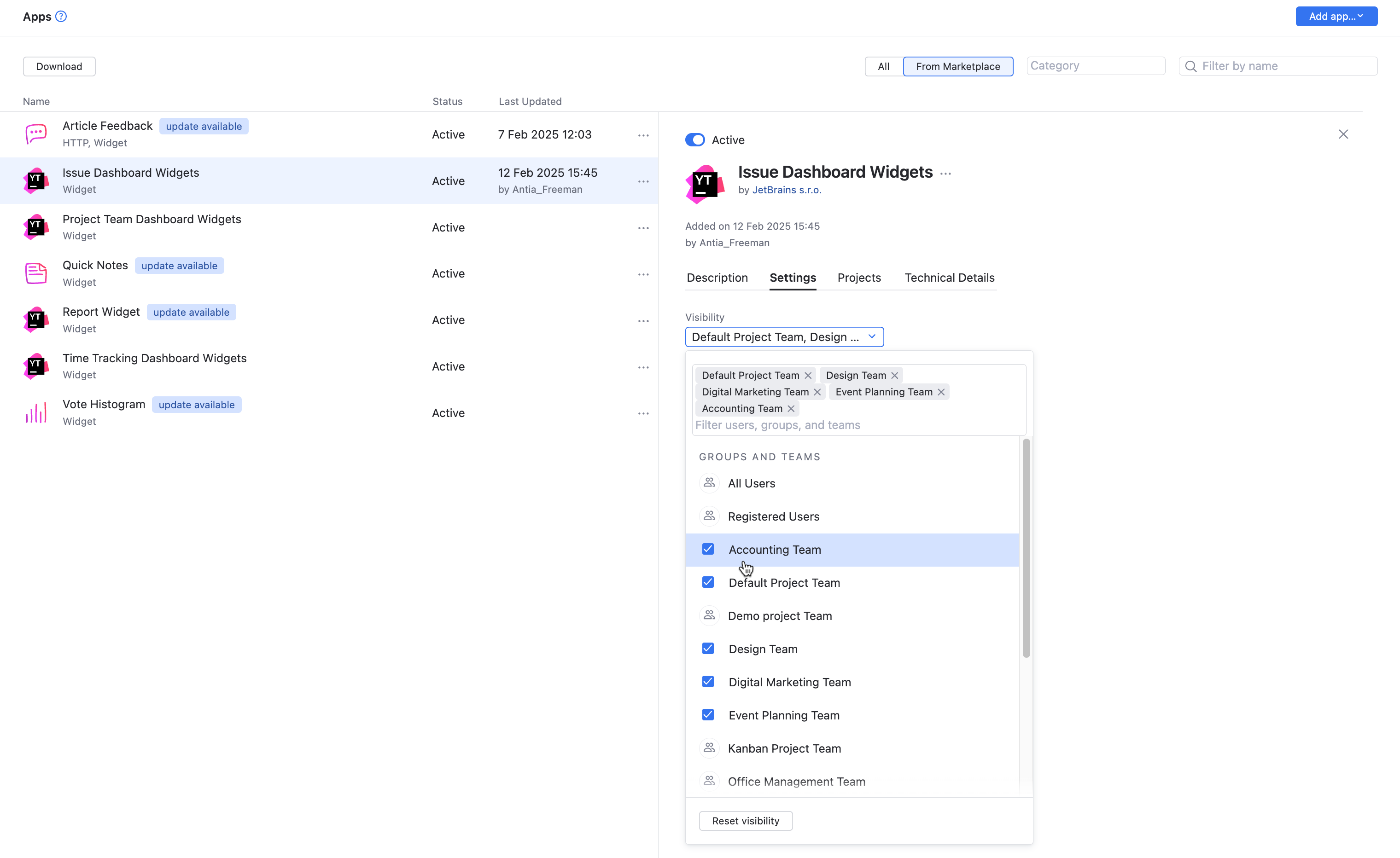 Custom app list Custom app list