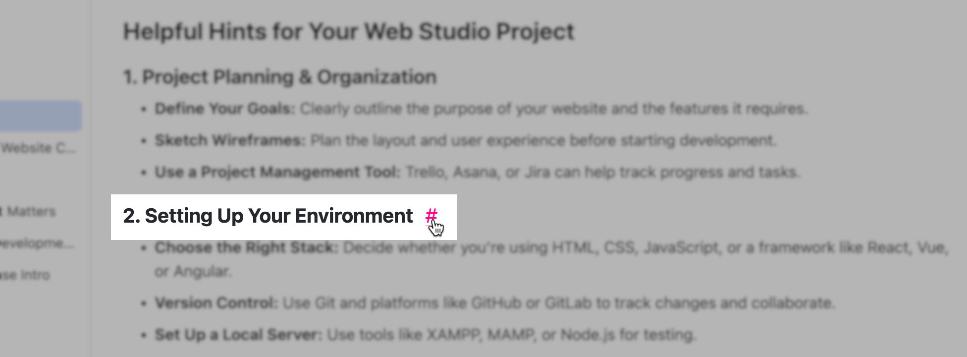 An anchor link to a heading in an article. An anchor link to a heading in an article.