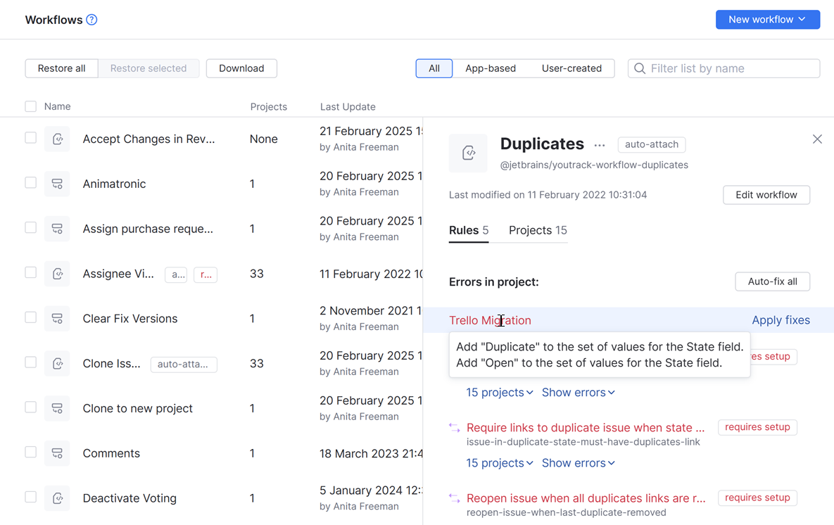 Attach workflows requires setup. Attach workflows requires setup.