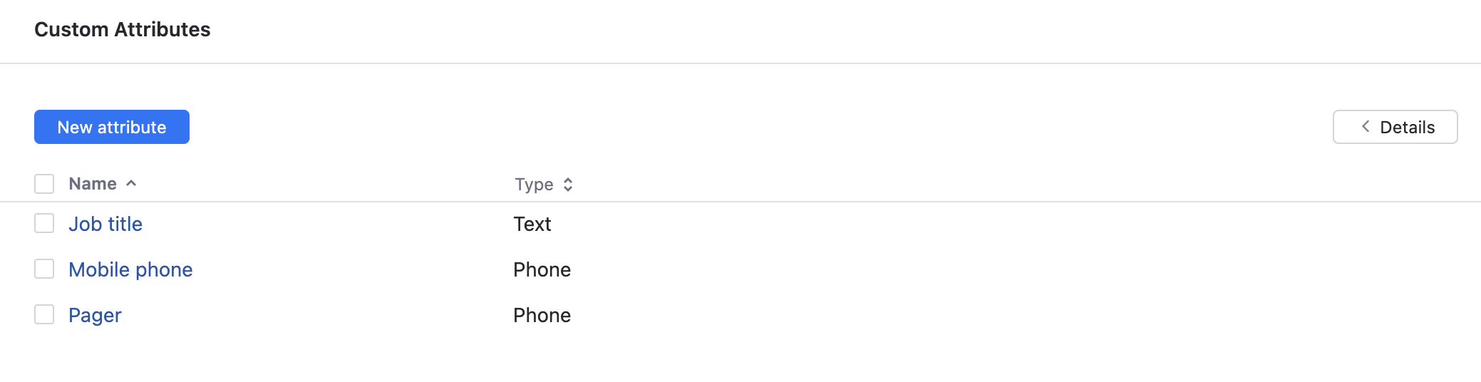 Custom attributes list in YouTrack. Custom attributes list in YouTrack.
