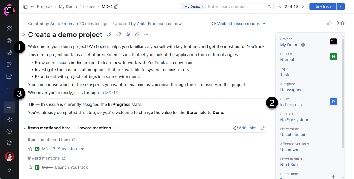 Sample issue in the demo project. Sample issue in the demo project.