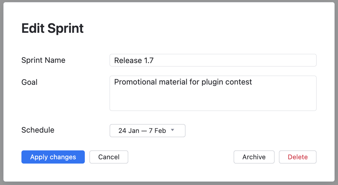 Epics edit sprint development Epics edit sprint development