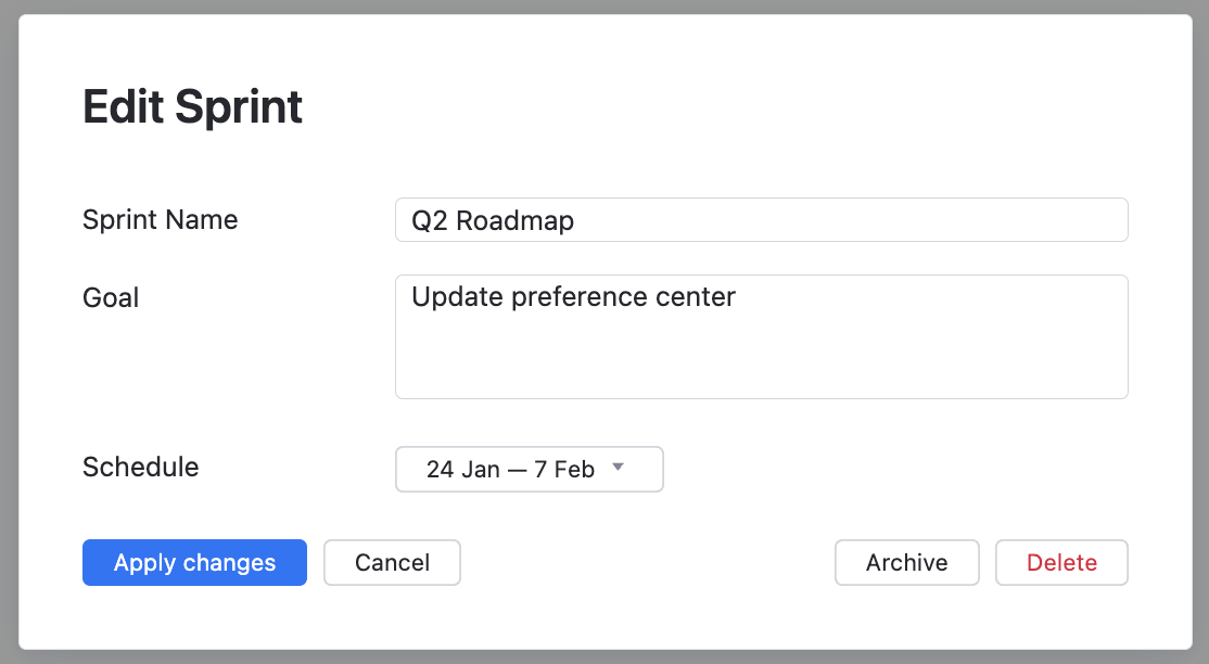 Epics edit sprint Epics edit sprint