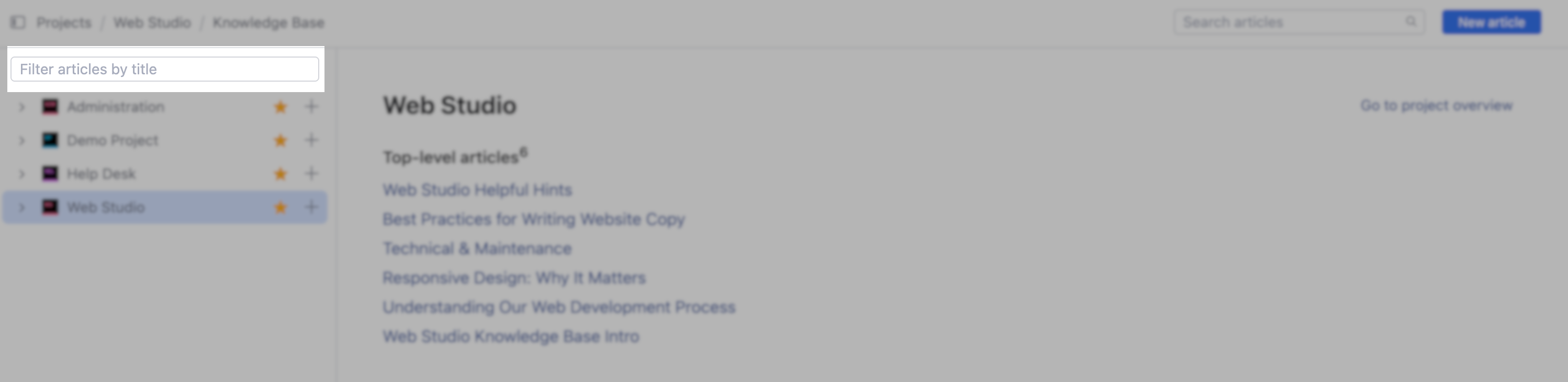 Filter articles by title. Filter articles by title.
