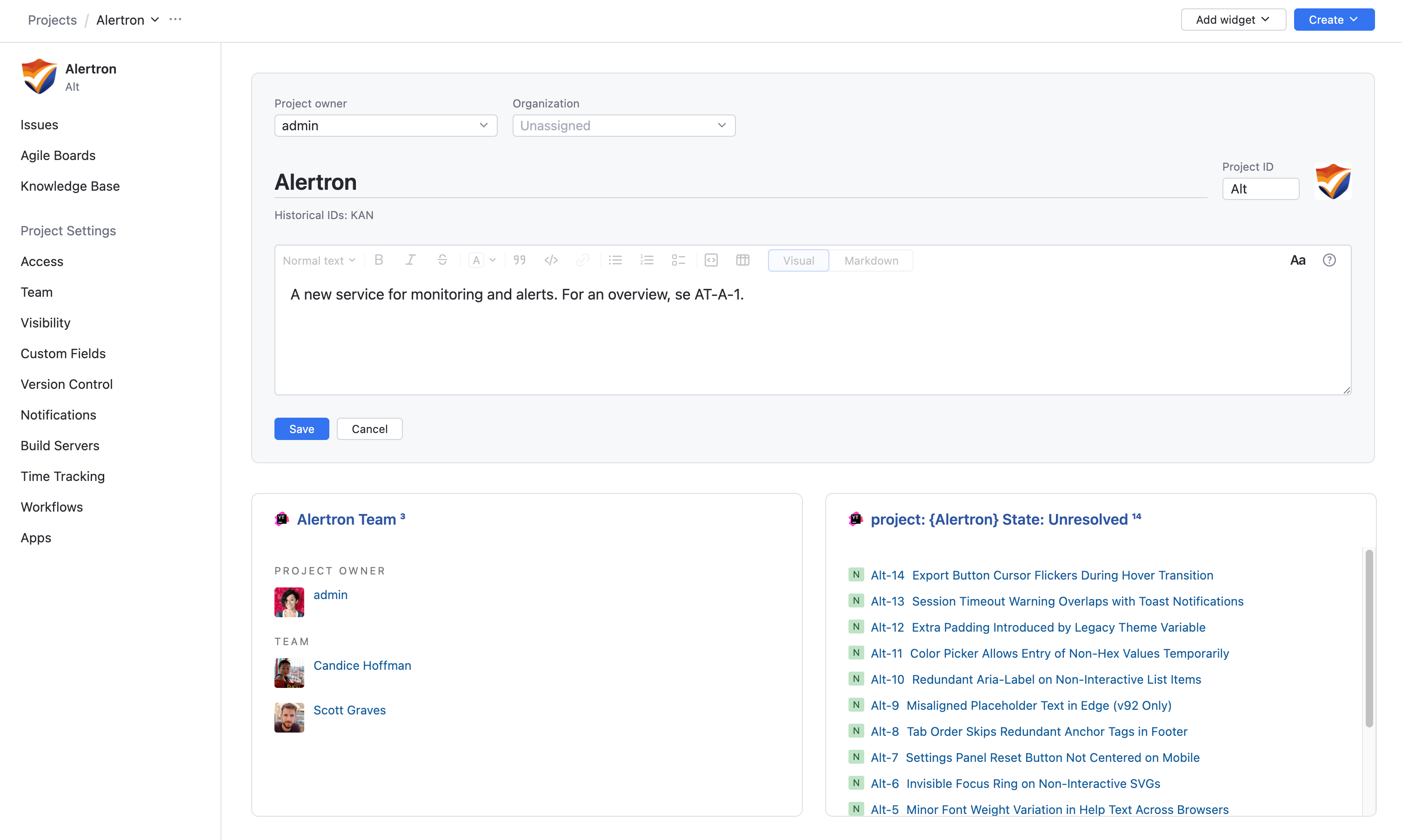 General project settings General project settings