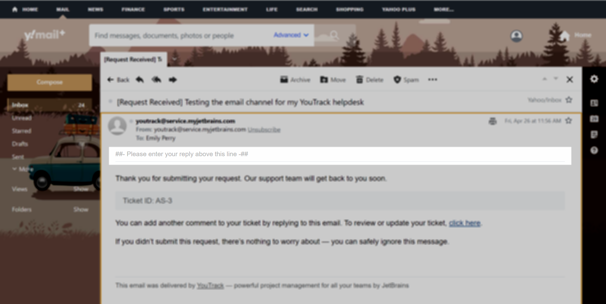 The delimiter text in an email message. The delimiter text in an email message.