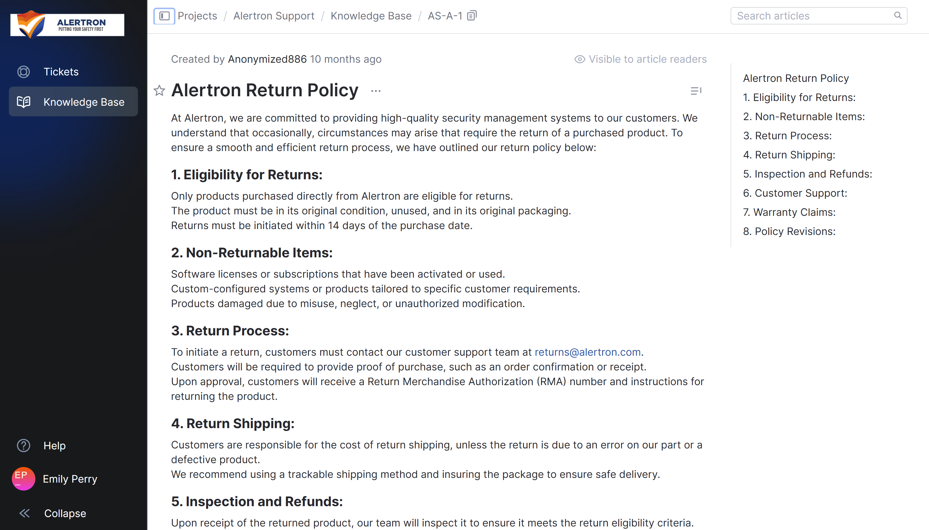Public articles in a knowledge base Public articles in a knowledge base