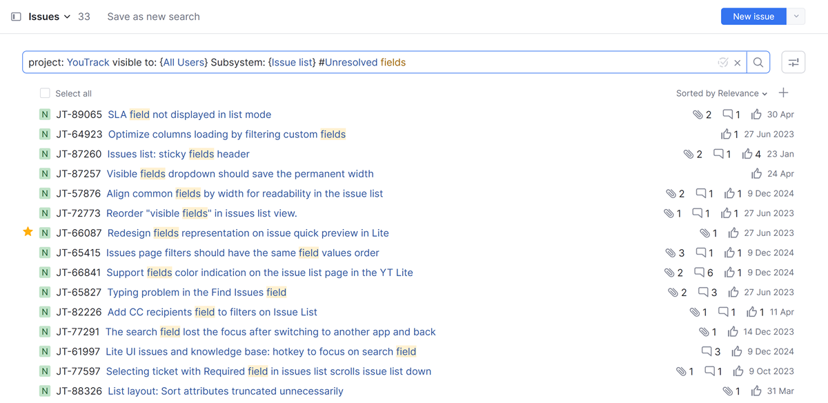 Text-based search query with highlighting applied to matching word forms in the search results. Text-based search query with highlighting applied to matching word forms in the search results.