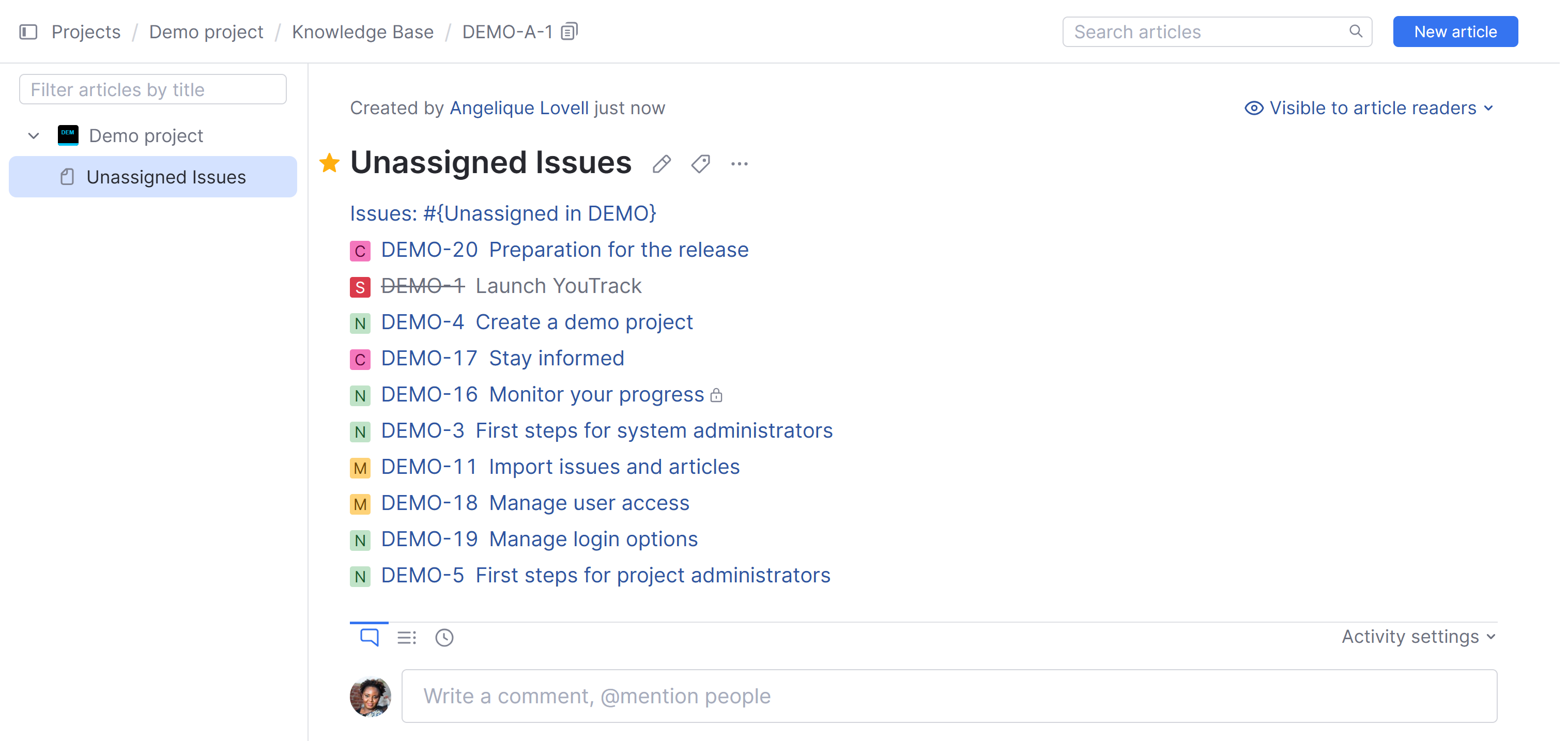 A list of issues embedded in an article. A list of issues embedded in an article.