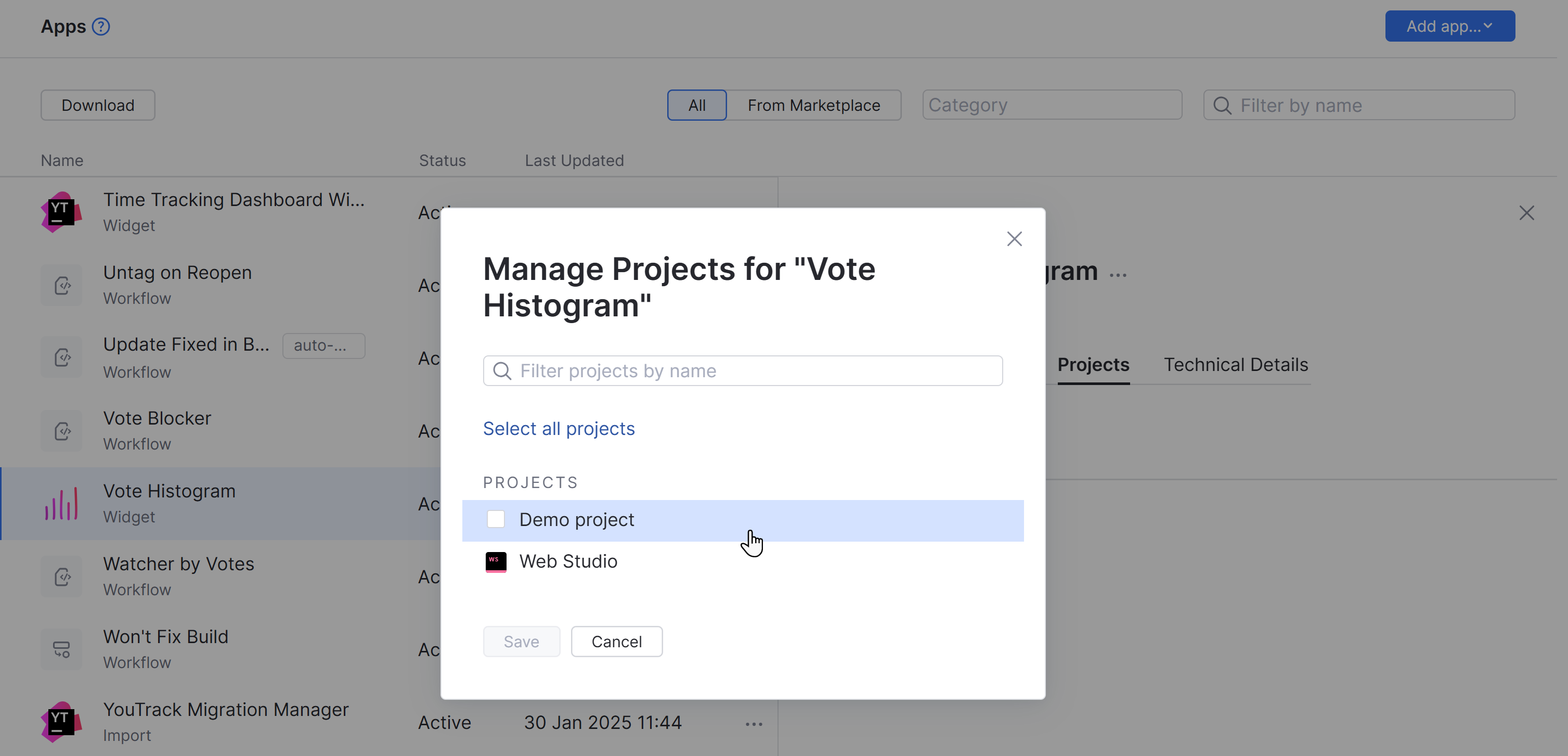 Issue Votes Histogram Widget Settings Issue Votes Histogram Widget Settings