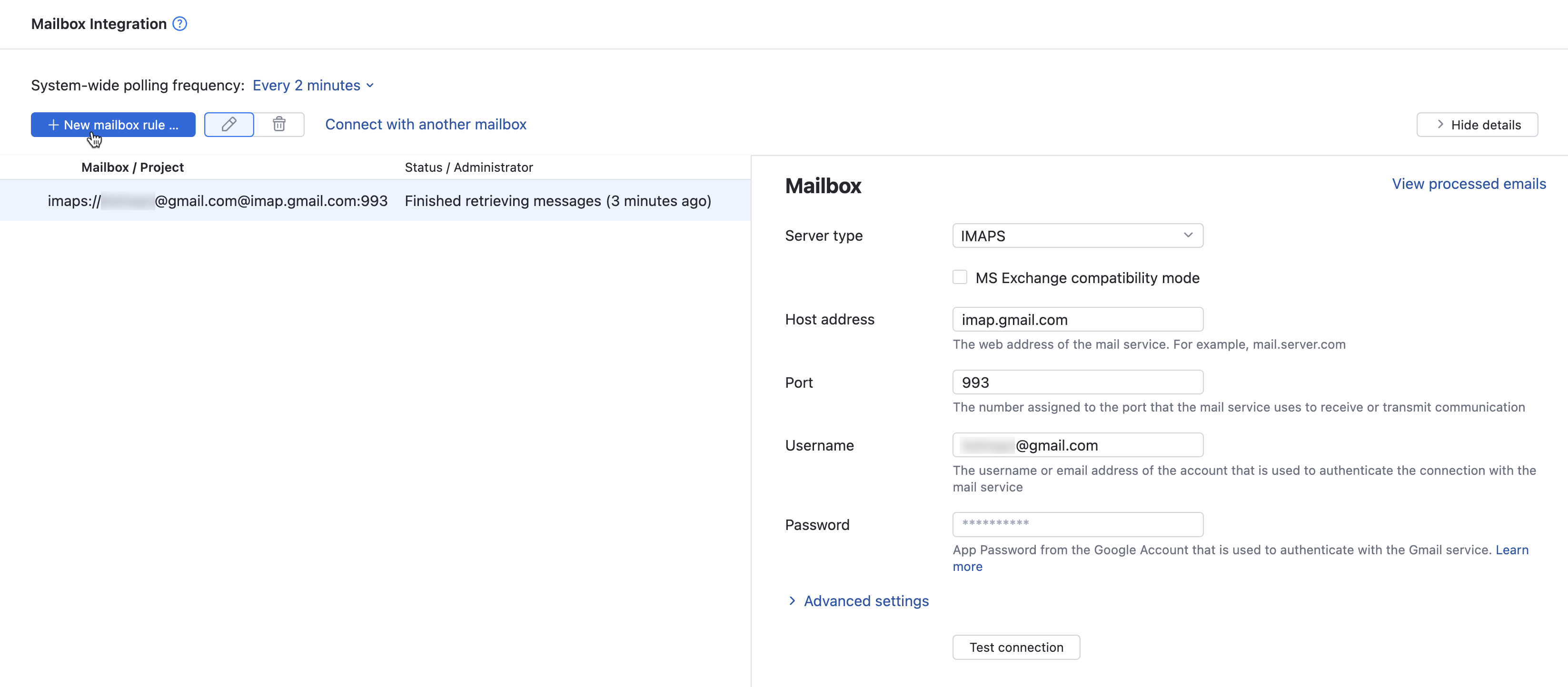 new mailbox rule new mailbox rule