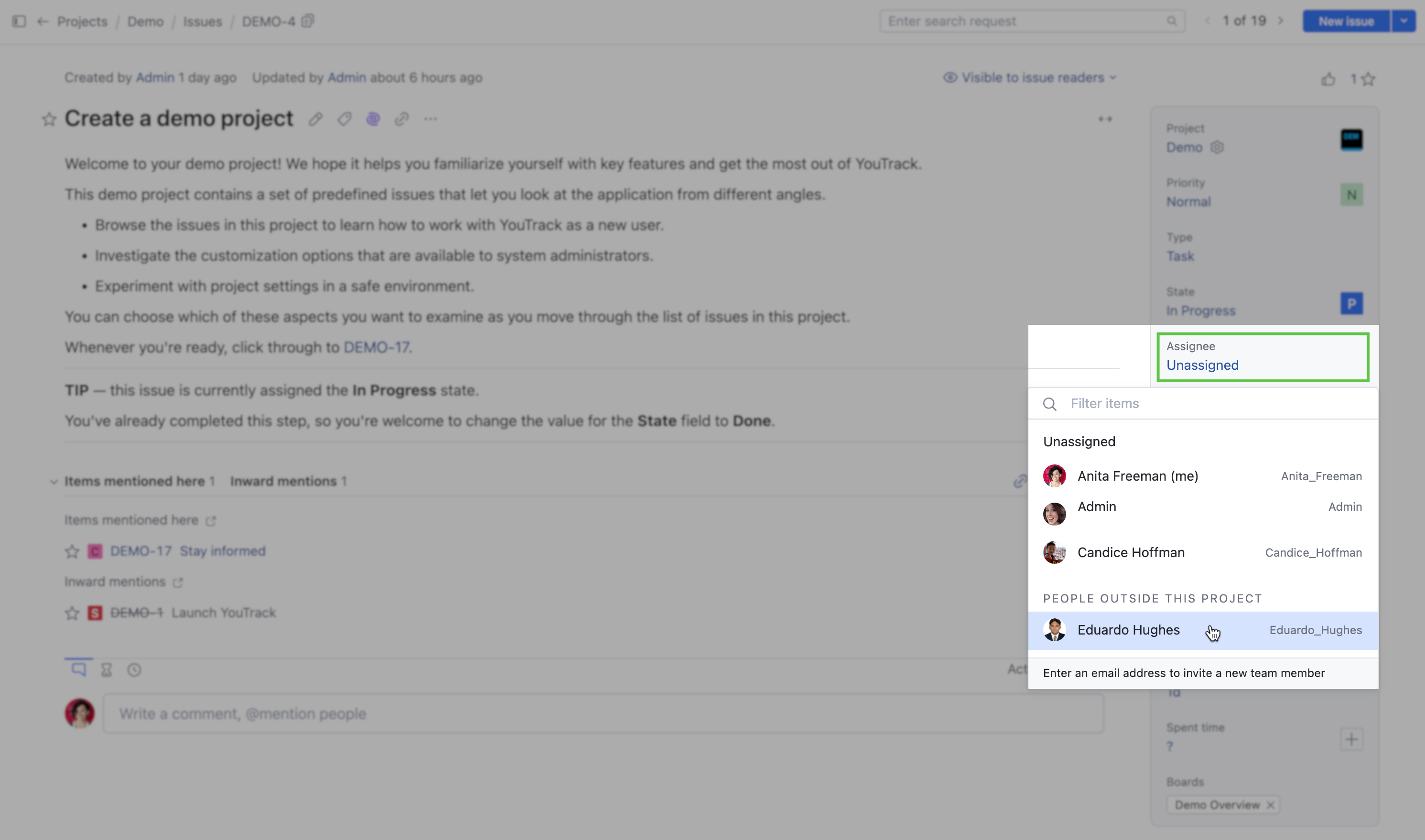 Options for adding users to a project team. Options for adding users to a project team.