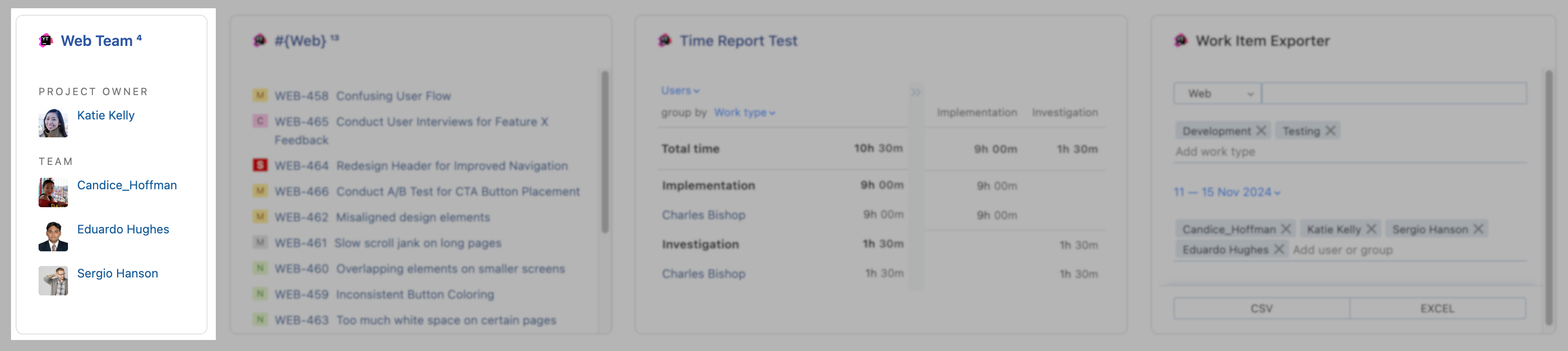 Project Team Widget Project Team Widget