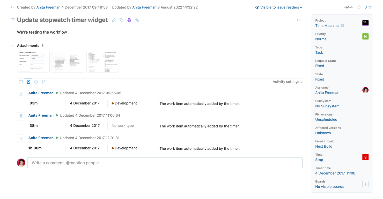 spent time in activity stream spent time in activity stream